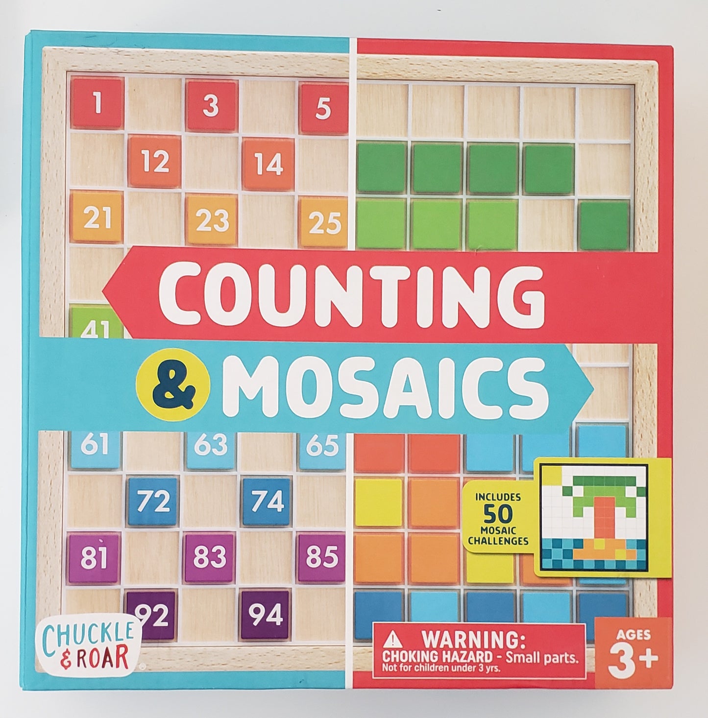 Counting & Mosaic Board with 100 Tiles