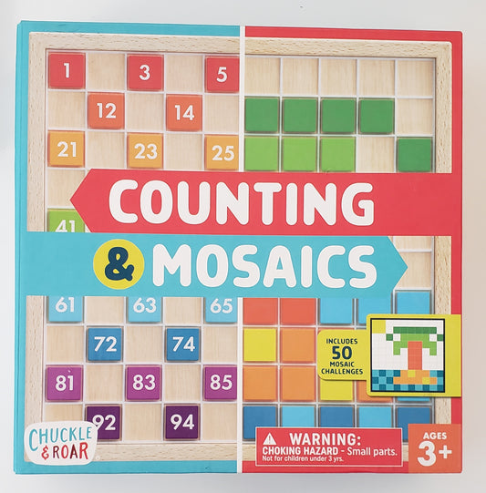 Counting & Mosaic Board with 100 Tiles