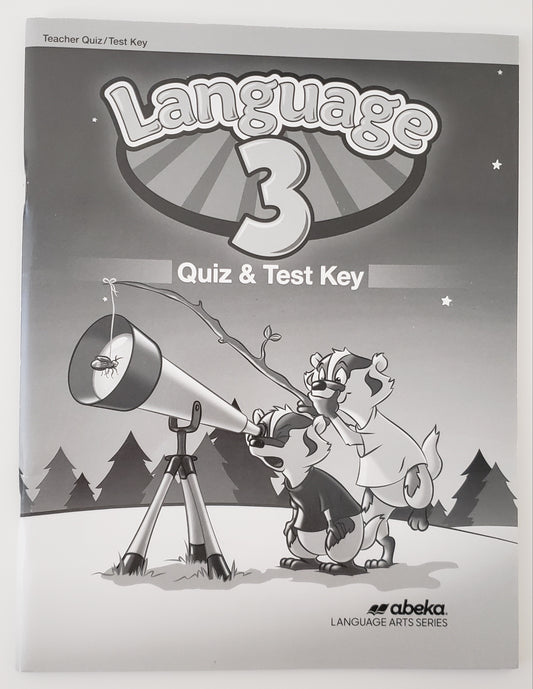 Language 3 Quiz & Test Key