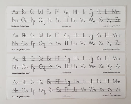 Alphabet desk strips stickers