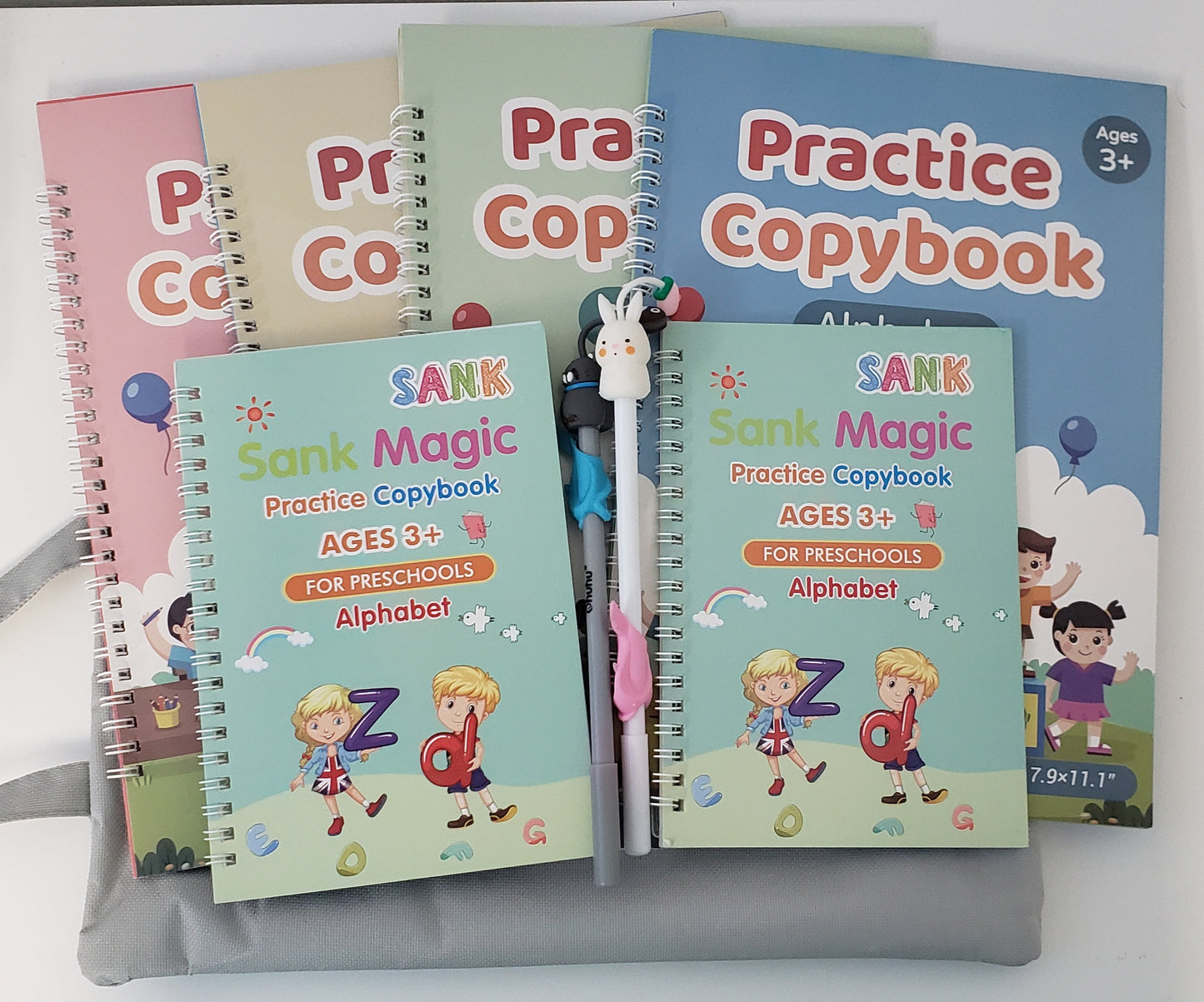 Ohuhu Magic Copybook 6 book Set with Pens & Case