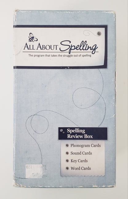 All About Spelling Review Box with Level 1-3 Cards and Dividers