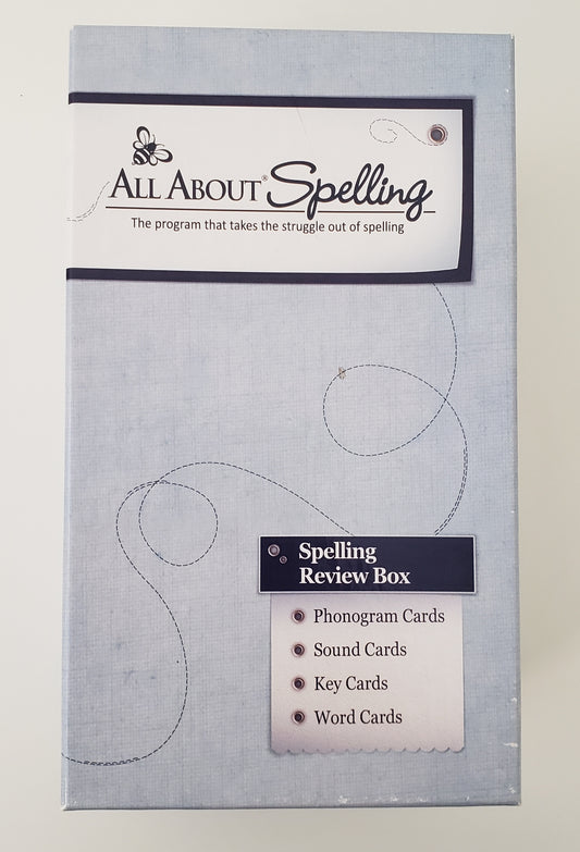 All About Spelling Level 2 Review Cards with box and dividers