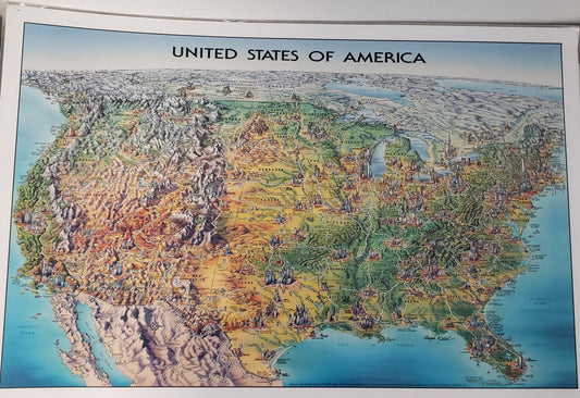 Usa Laminated Map
