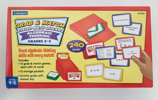 Grab & Match Leveled Math Quickies: Algebraic Thinking