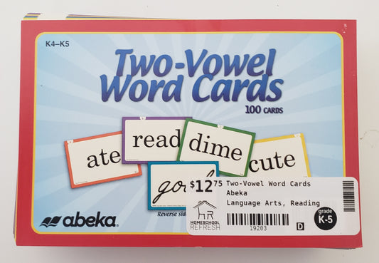 Two-Vowel Word Cards