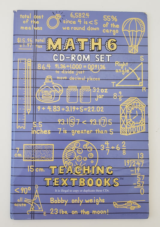 Math 6: A Teaching Textbook CD-ROM Set