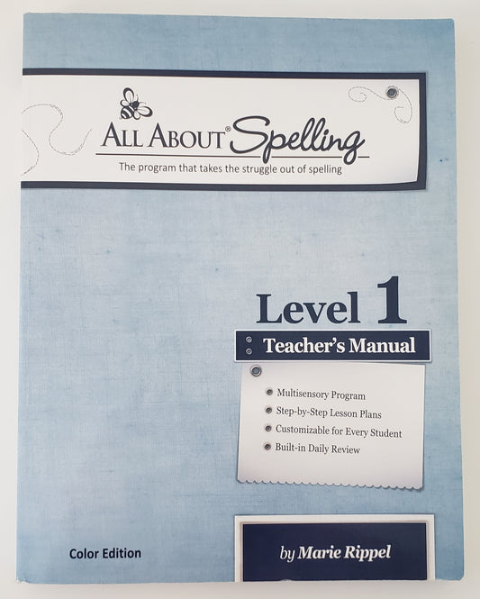 All About Spelling Level 1 Teacher's Manual