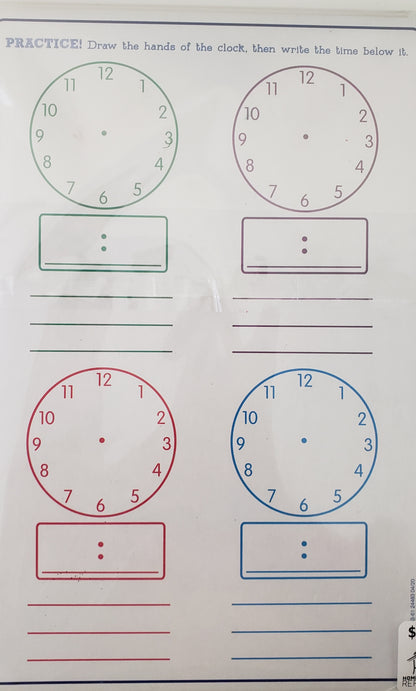 Math practice whiteboards