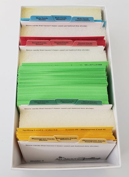 All About Spelling Level 1 Review Box with Cards
