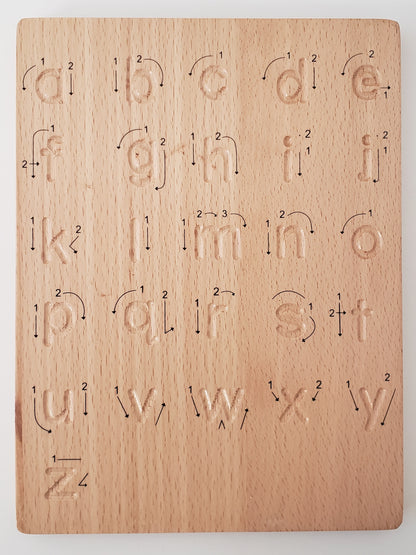 Wooden letter tracing board