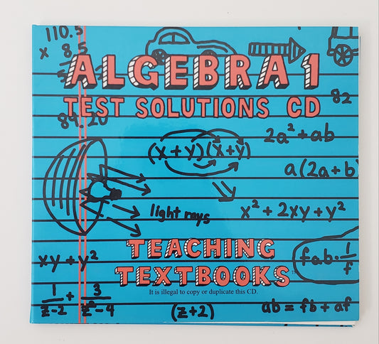 Algebra 1 Test Solutions CD