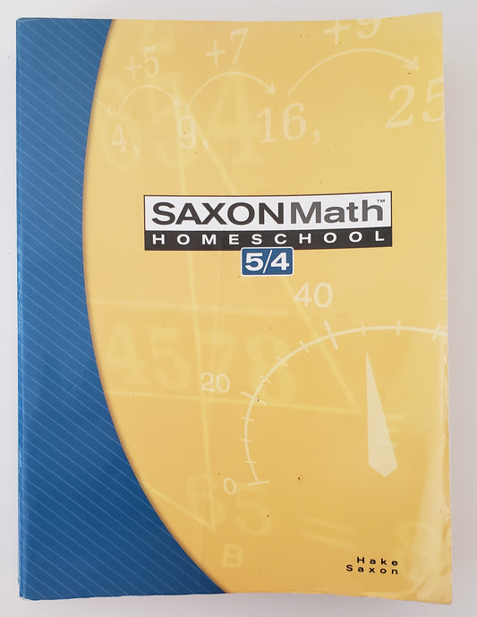 Saxon Math Homeschool 5/4 Student Text