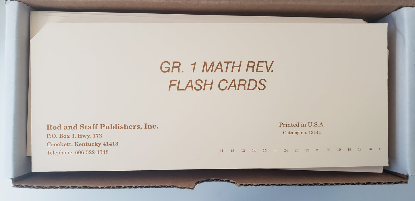 Grade 1 Math Rev. Flash Cards