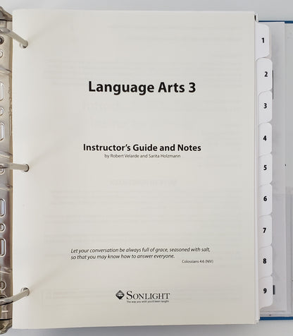 Core C Instructor's Guide with Level 3 Language Arts