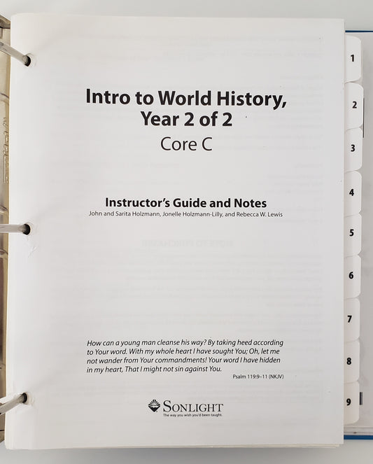 Core C Instructor's Guide with Level 3 Language Arts