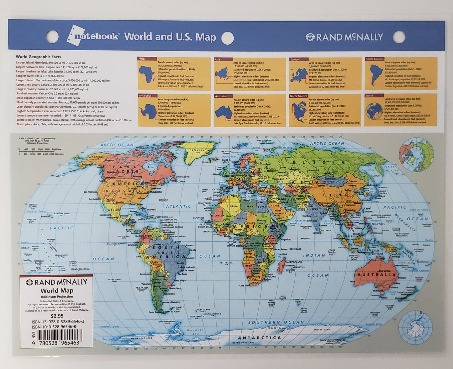 Notebook World & U.S. Map