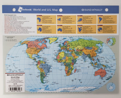 Notebook World & U.S. Map