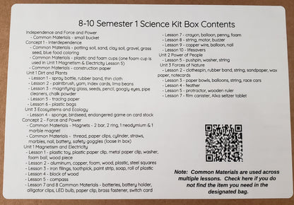 Moving Beyond the Page Science Kit Semester 1