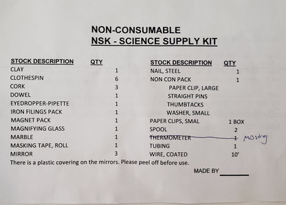 NSK Non-Consumable Science Supply Kit