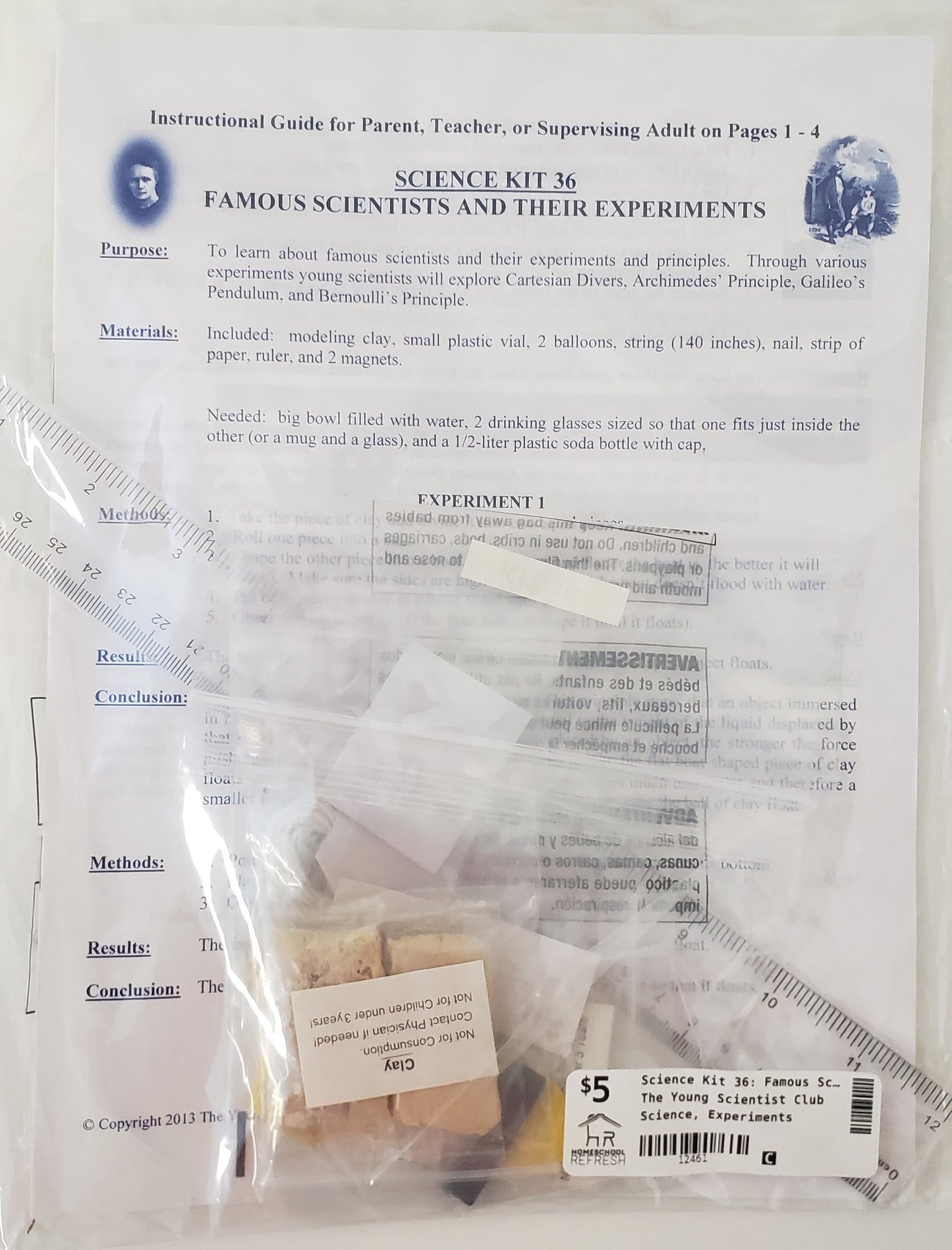 Science Kit 36: Famous Scientists & Their Experiments