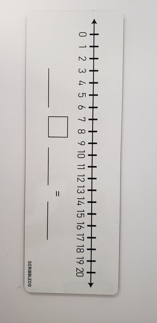 Wipe-off number line board double-sided 0-10 and 0-20