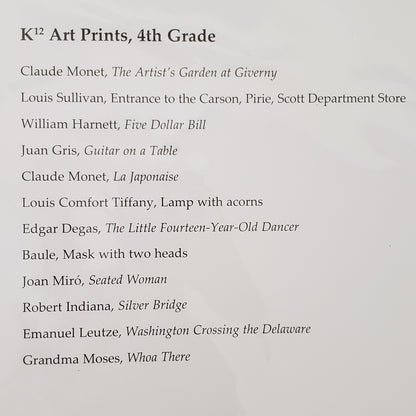 K12 Art Prints, 4th Grade