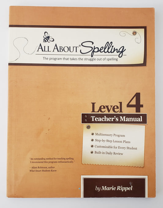 All About Spelling Level 4 Teacher's Manual