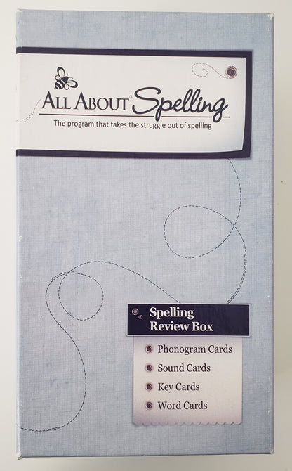 All About Spelling Level 2 Review Cards with box and dividers