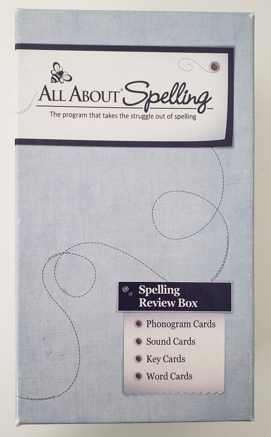 All About Spelling Level 2 Review Cards with box and dividers