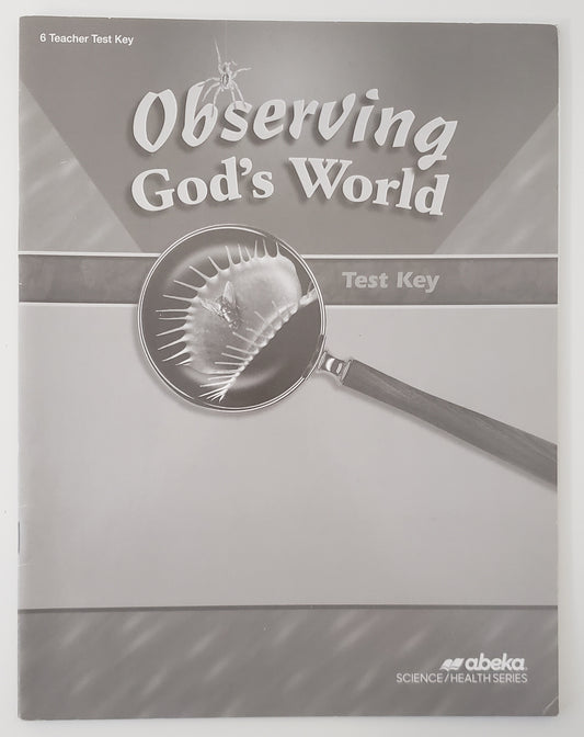 Observing God's World Test Key