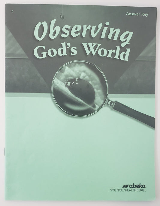 Observing God's World Answer Key