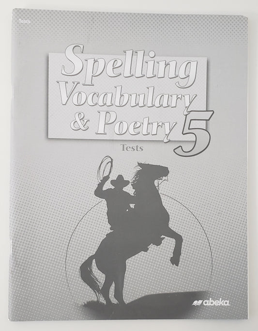 Spelling Vocabulary & Poetry 5 Tests