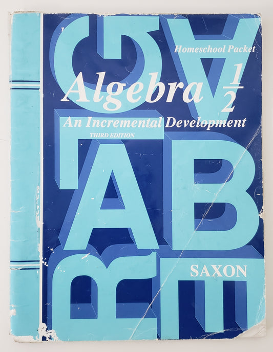 Saxon Algebra 1/2 Homeschool Packet (Answer Key)
