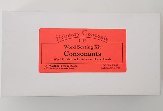 Primary Concepts Word Sorting Kit Consonants
