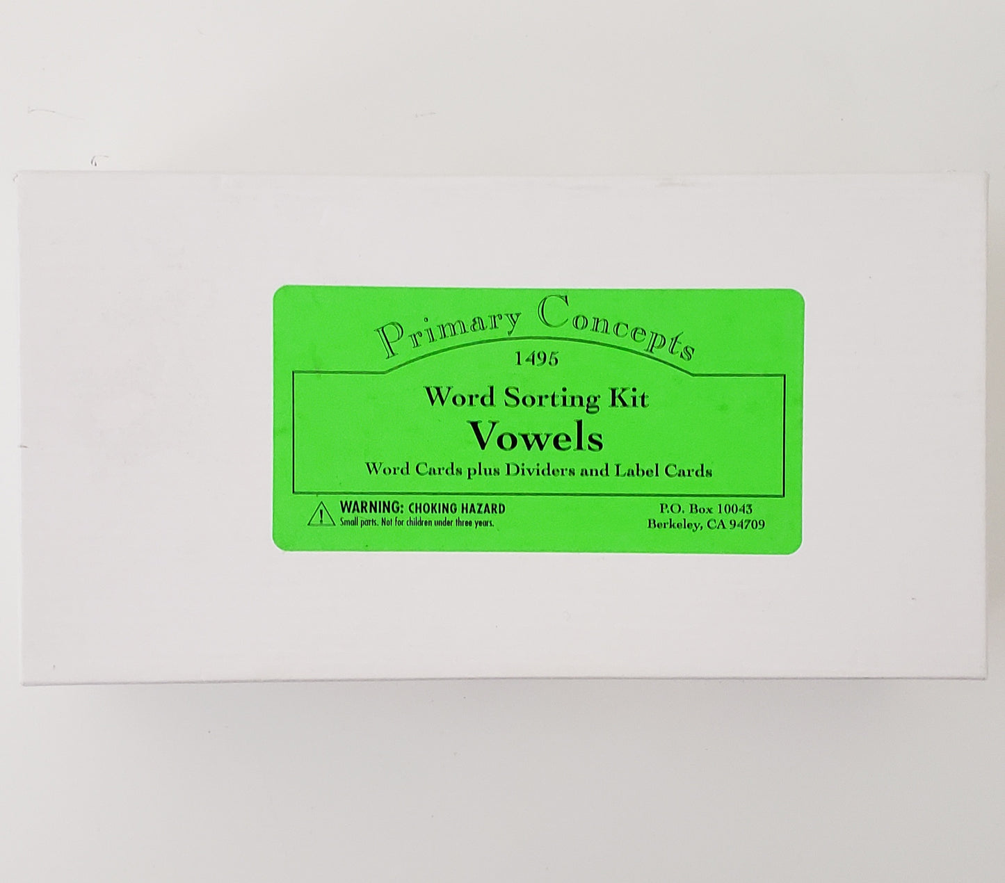 Primary Concepts Word Sorting Kit Vowels