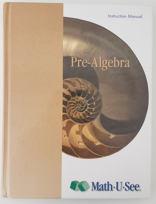 Pre-Algebra Instruction Manual
