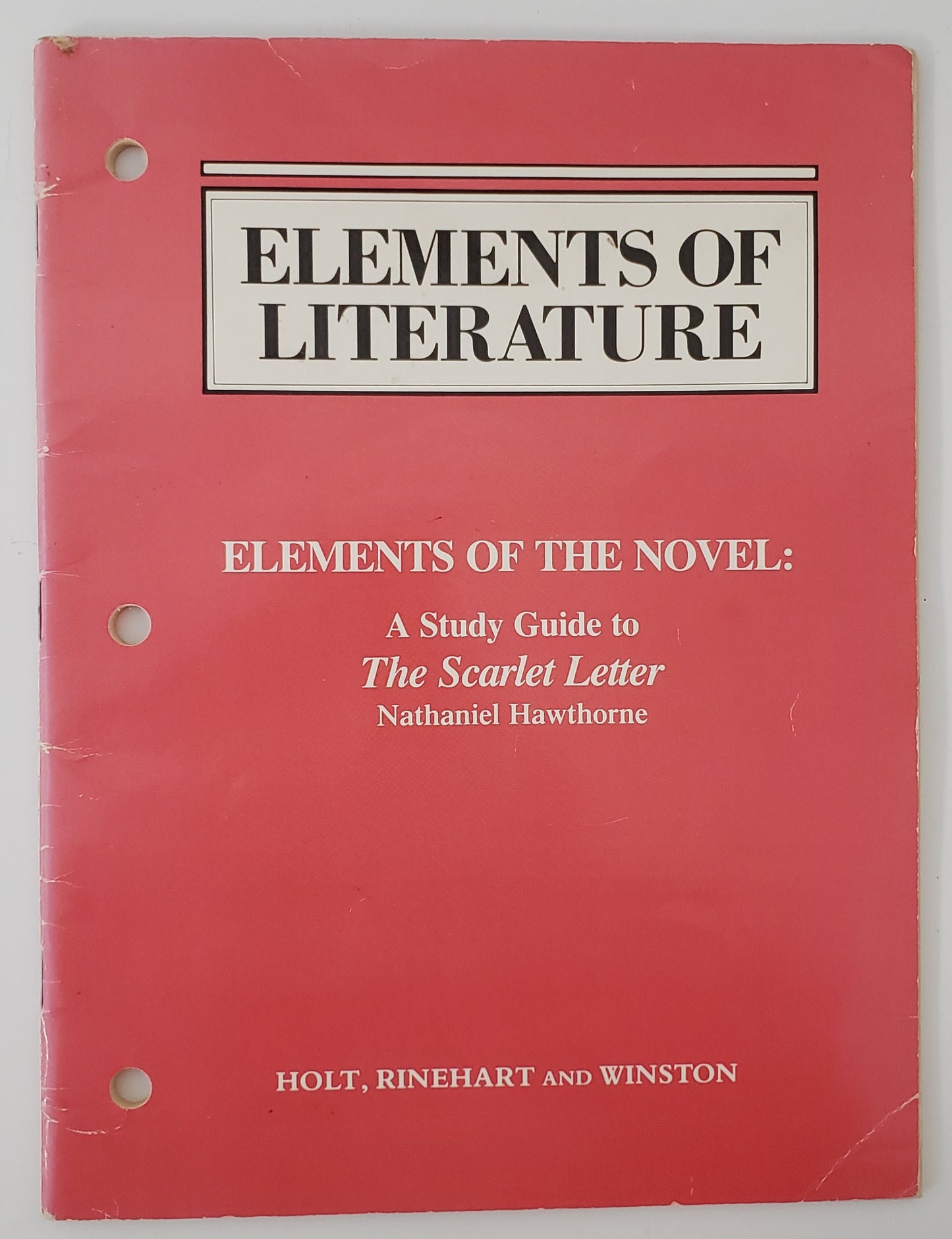 Elements of Literature A Study Guide to the Scarlet Letter