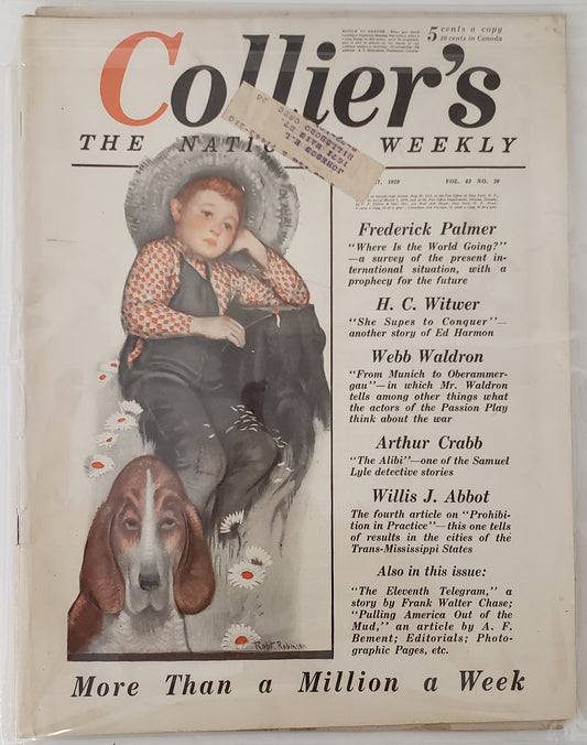Set of 3 Collier's Weekly Magazines from Summer 1919