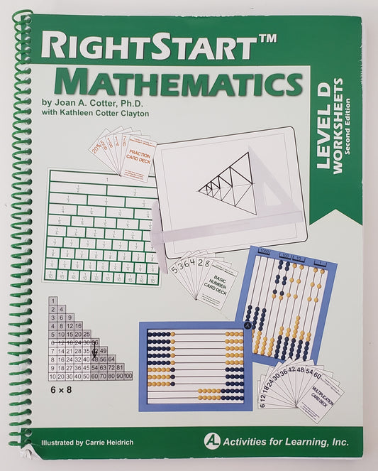 RightStart Mathematics Level D Worksheets Second Edition