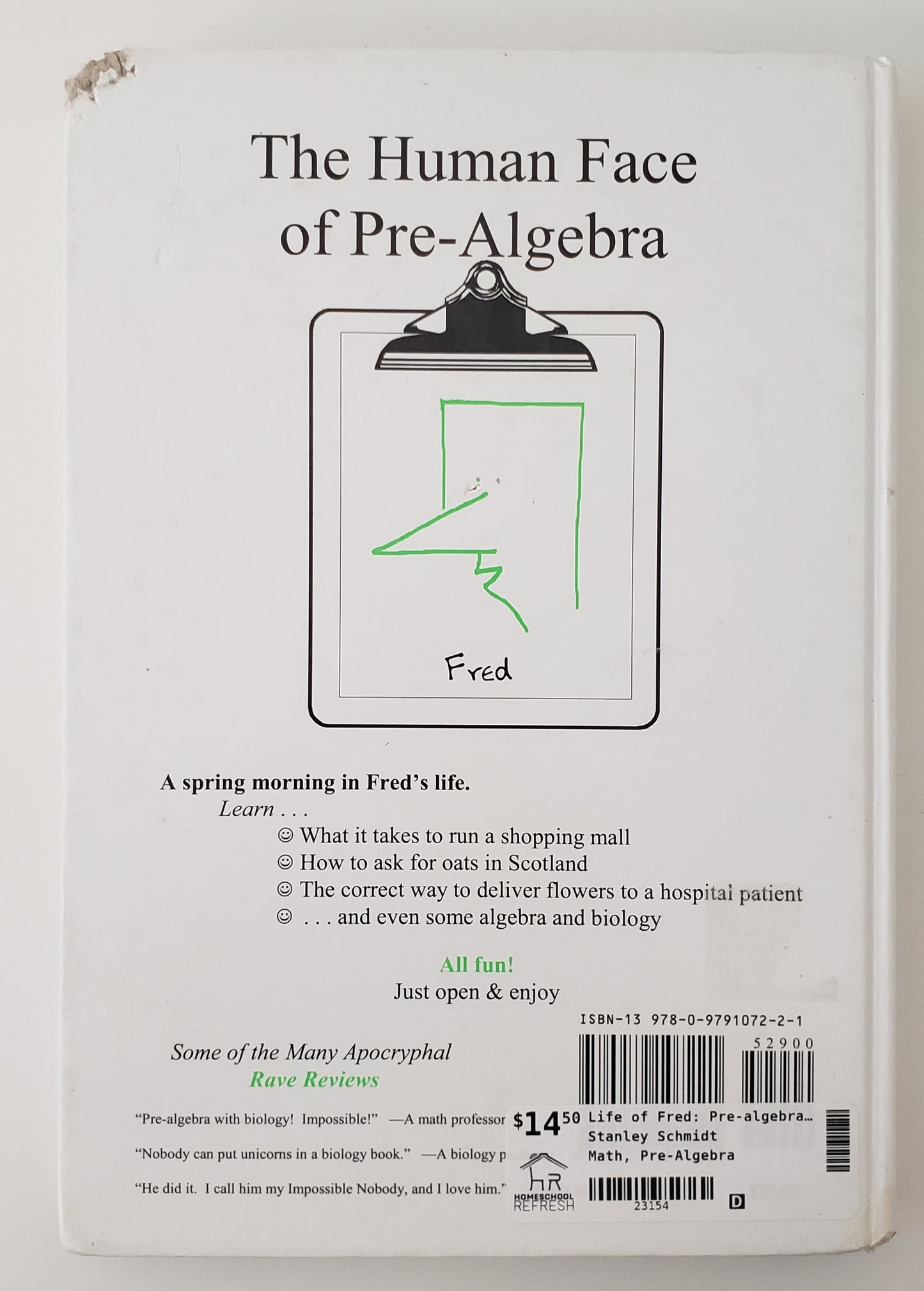 Life of Fred: Pre-algebra 1 with Biology