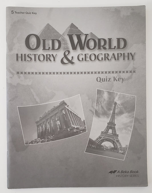 Old World History & Geography Quiz Key