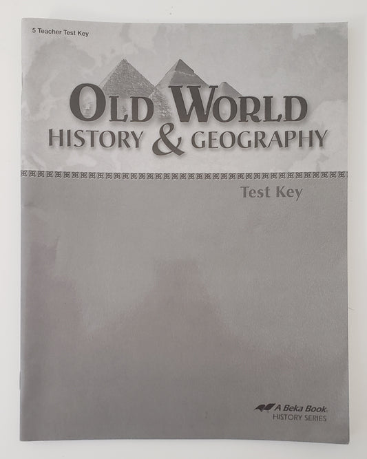 Old World History & Geography Test Key