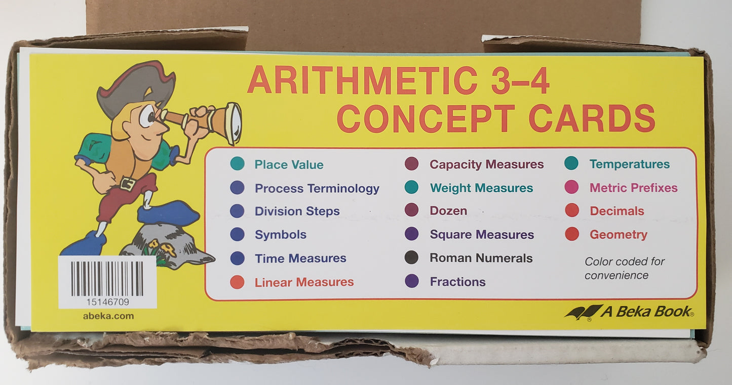 Arithmetic Concept Cards 3-4