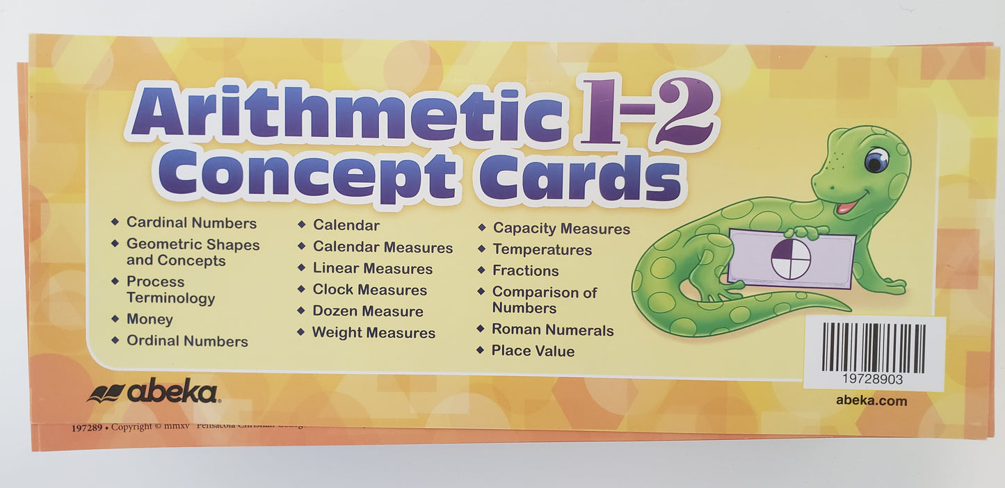 Arithmetic Concept Cards 1-2