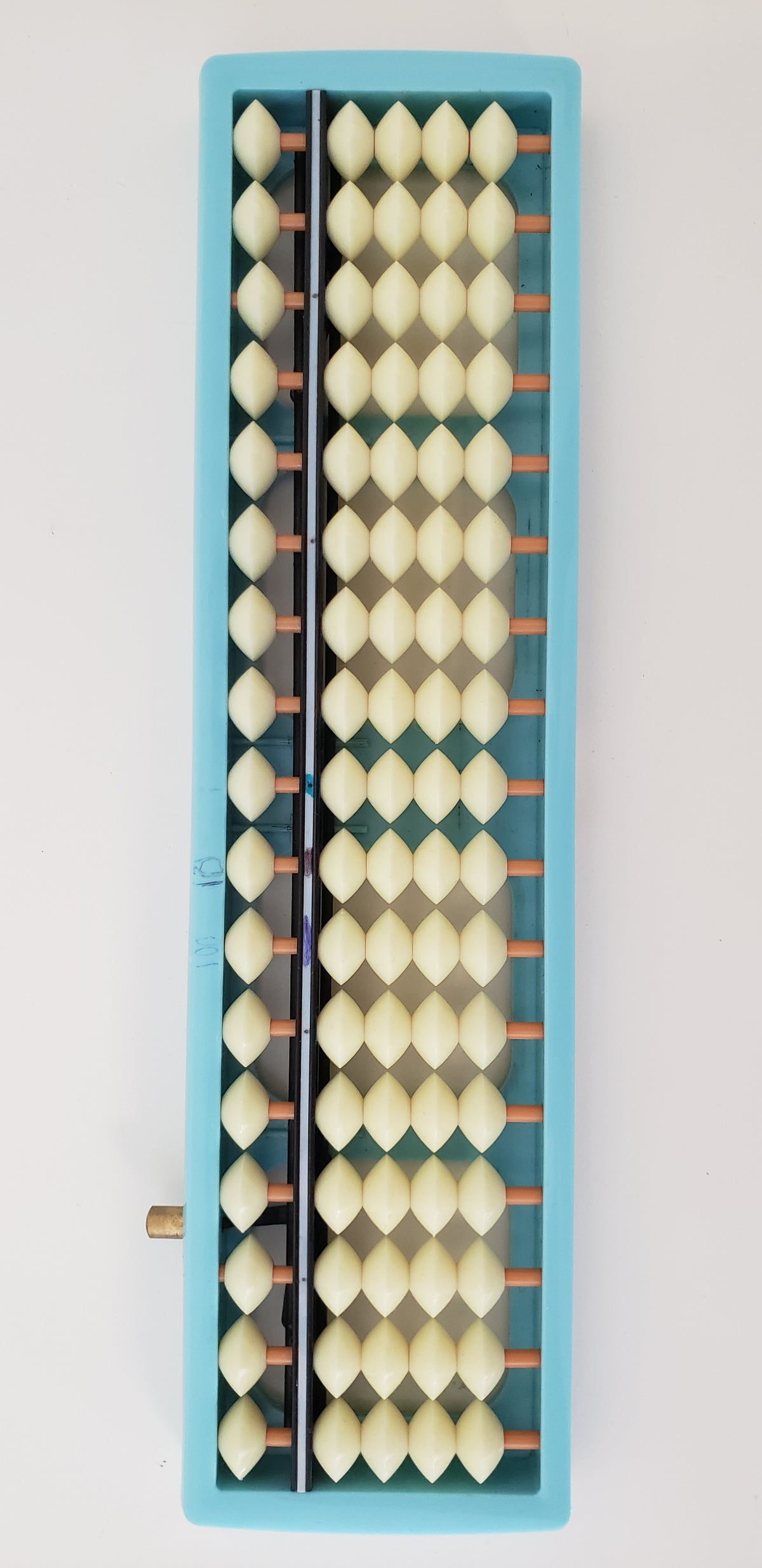 Blue plastic abacus
