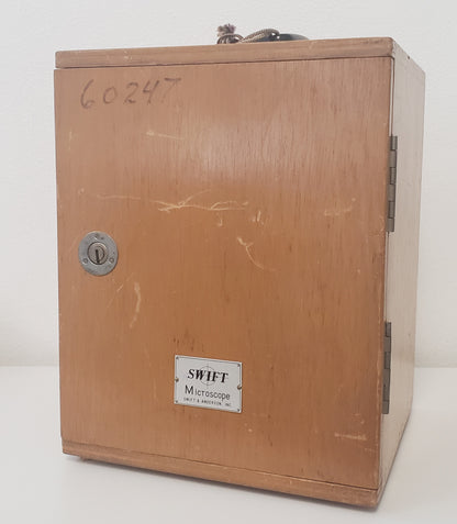 Vintage Swift 60247 Microscope in Wood Case