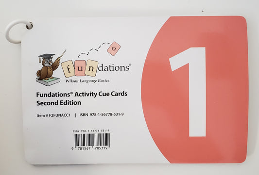 Fundations Activity Cue Cards 1 Second Edition