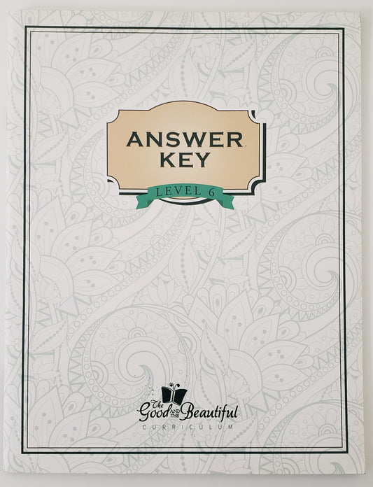 Language Arts Level 6 Answer Key