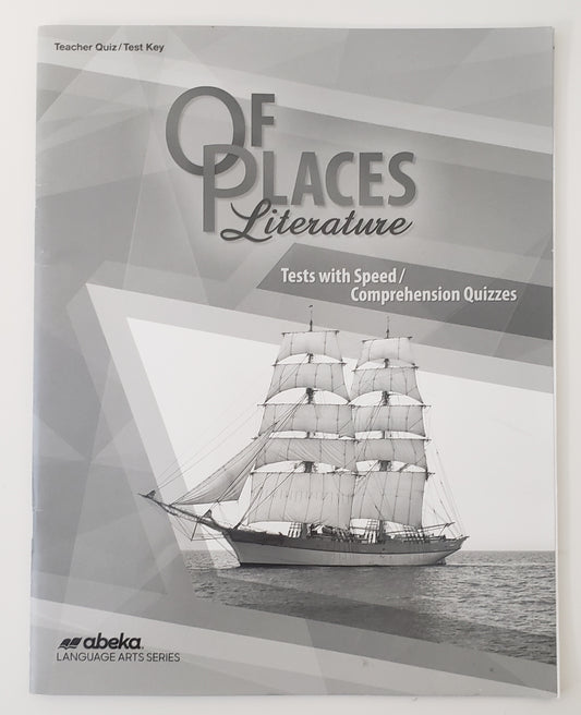 Of Places Literature Teacher Quiz/Test Key